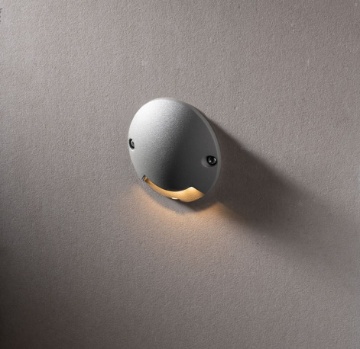 Immagine di Segnapasso Rotondo 7 cm Led Luce Laterale IP54 Senza Incasso DC24V