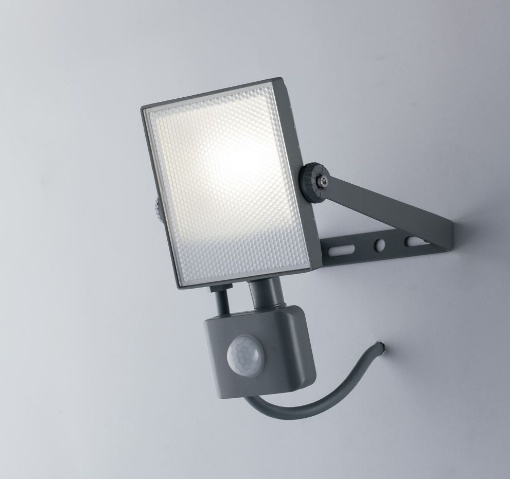 Faro Led Con Sensore Movimento e Crepuscolare Grigio 10w 4000k IP44