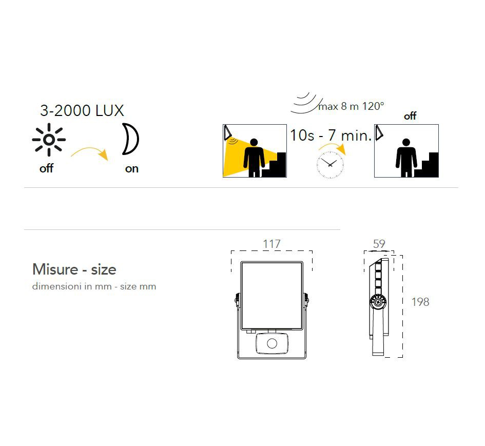 Plafoniera Led Con Crepuscolare Da Esterno