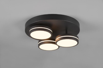 Immagine di Lampada Soffitto 3 Dischi Led 3000K Franklin Antracite Trio Lighting