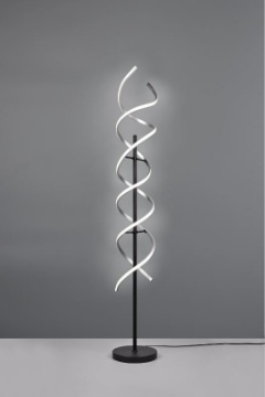 Immagine di Piantana Alluminio Design Moderno Spirale Led Sequence Touch Dimmer Trio Lighting