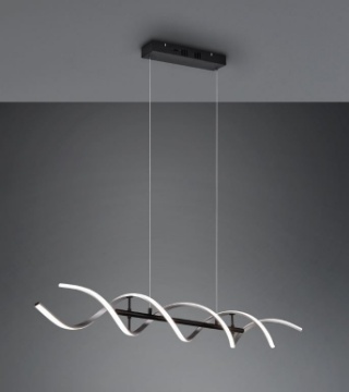 Immagine di Sospensione Sequence Ricciolo Grigio Nero Led 45w Switch Dimmer Cambio Colore Luce Trio