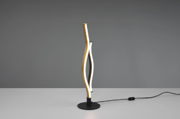Immagine di Lumetto Design Moderno Bacchette Ondulate Led Blaze Ottone Touch Dimmer Trio Lighting