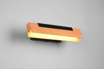 Immagine di Applique Rettangolo Legno Naturale Led Orientabile Kerala Trio Lighting