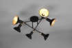 Immagine di Lampada da Soffitto Industrial 6 Faretti Spot Orientabili Roxie Nero e Oro Trio Lighting