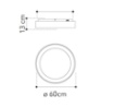 Immagine di Plafoniera Moderna Oro 60 cm Led 60w CCT IP44