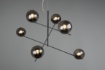 Immagine di Lampadario a Sospensione 6 Sfere Vetro Fumé Pure Trio Lighting