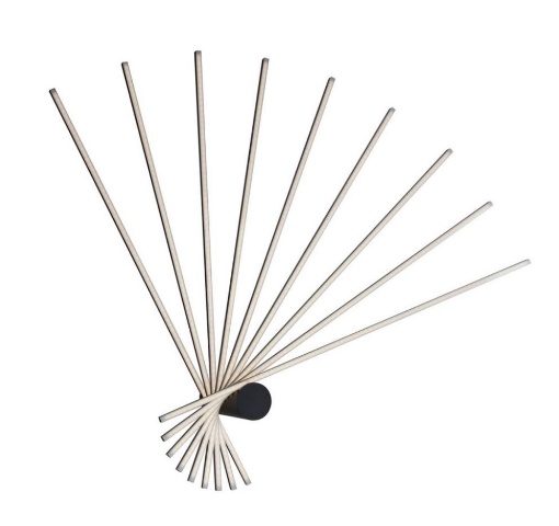 Immagine di Plafoniera Led Moderna Nera Bacchette Orientabili 66w