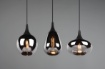 Immagine di Sospensione Nera Con Vetri Fumé Per Isola Cucina Lumina Trio Lighting