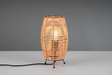 Immagine di Lumetto Cesta Reticolato Vimini Rattan Inga Ø16 cm Trio Lighting