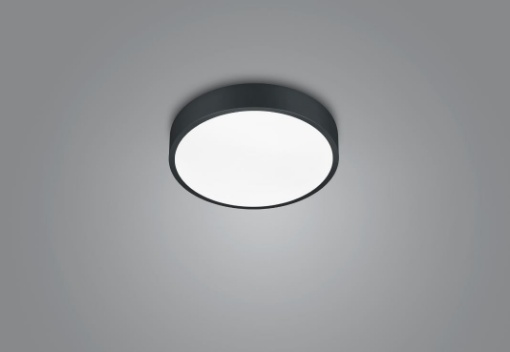 Immagine di Plafoniera Piccola Rotonda Led Cambio Colore 2300k 3000k 4000k Waco Nero Trio Lighting