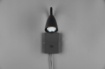 Immagine di Lampada Spot GU10 da Parete Nero con Braccio Orientabile Wanda Trio Lighting