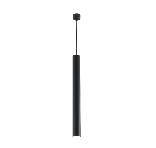 Immagine di Sospensione Penisola Cucina Cilindro Nero GU10 Led 60 cm