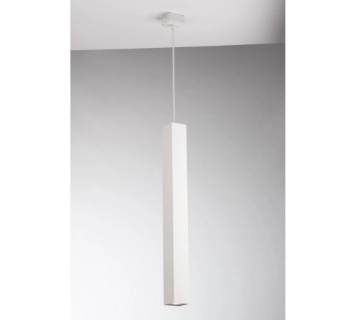 Immagine di Sospensione Penisola Cucina Quadrata Bianca GU10 Led 60 cm