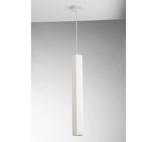 Immagine di Sospensione Penisola Cucina Quadrata Bianca GU10 Led 60 cm