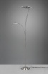 Immagine di Piantana Doppia Fonte Led Touch Dimmer Granby Nichel Trio Lighting