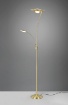 Immagine di Piantana Struttura Metallo Ottone con Spot Led e Sensore Touch Dimmer Cambio Colore Granby Trio Lighting