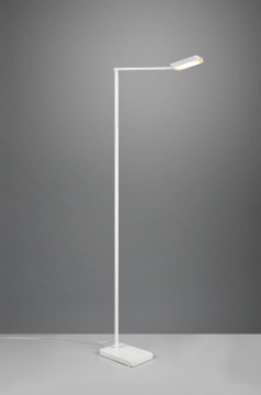 Immagine di Piantana Moderna Led Pavia Bianco Spot Orientabile Flessibile con Touch Dimmer Trio Lighting