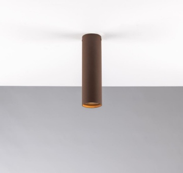 Immagine di Faretto Da Soffitto Cilindro 20 cm Metallo Corten Led GU10