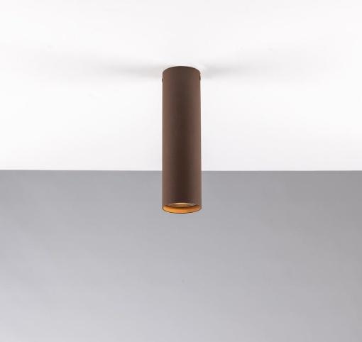Immagine di Faretto Da Soffitto Cilindro 20 cm Metallo Corten Led GU10