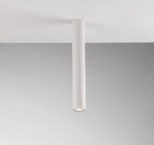 Immagine di Faretto Da Soffitto Cilindro Metallo Bianco 40 cm Led GU10