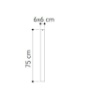 Immagine di Faretto Da Soffitto Tubo Quadrato 75 cm Metallo Nero Led GU10