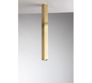 Immagine di Faretto Da Soffitto Tubo Quadrato 75 cm Metallo Oro Led GU10