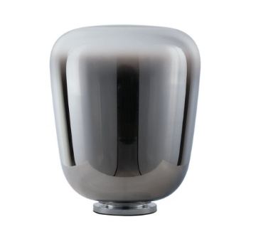 Immagine di Lampada Da Tavolo Boccia Vetro Fume Specchio Diam. 33 cm