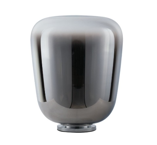 Immagine di Lampada Da Tavolo Boccia Vetro Fume Specchio Diam. 33 cm