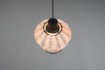 Immagine di Piccola Sospensione Paralume Intreccio Rattan Finitura Naturale Borka Trio Lighting