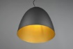 Immagine di Sospensione Loft Paralume Campana Metallo Nero e Oro Tilda Ø40 cm Trio Lighting