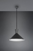 Immagine di Lampadario A Sospensione Cono Nero Per Cucina Enzo Trio Lighting