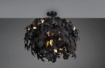 Immagine di Plafoniera 3 Luci Foglie Decorative Lavabili Nero e Oro Leavy Trio Lighting