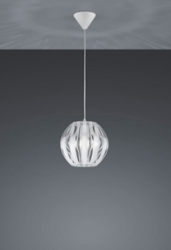 Immagine di Piccola Sospensione Sferica Metacrilato Bianco Ø23 cm Pumpkin Trio Lighting