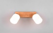 Immagine di Plafoniera Legno Con Faretti Vetro Orientabili Assam Trio Lighting