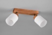 Immagine di Plafoniera Legno Con Faretti Vetro Orientabili Assam Trio Lighting