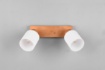 Immagine di Plafoniera Legno Con Faretti Vetro Orientabili Assam Trio Lighting