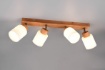 Immagine di Lampada Binario Legno Con Faretti Orientabili Vetro Bianco Assam Trio