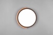 Immagine di Plafoniera Led Rotonda Nera con Inserto Decorativo Legno Jano Trio Lighting