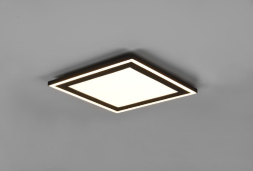Immagine di Plafoniera Applique Quadrata Carus Nera Doppia Accensione Led Trio Lighting