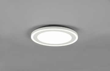 Immagine di Lampada Bianca Rotonda Soffitto Parete Carus Doppia Accensione Led 4000k Trio Lighting