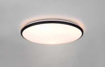 Immagine di Plafoniera Disco Led Switch Dimmer Limbus Bordo Nero Trio Lighting