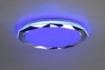Immagine di Plafoniera Molteplici Funzioni Led Dimmer RGBW Luce Notturna con Telecomando Ando Cromo Trio Lighting
