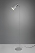 Immagine di Piantana Design Moderno Forma Minimal Cromo con Paralume Grigio Adam Trio Lighting