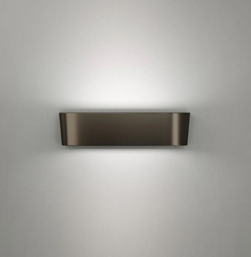 Immagine di Applique Led Biemissione Marrone 22 cm Per Interni Aki Sforzin