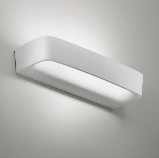 Immagine di Applique Design Moderno Rettangolare Bianco Led 22w 35 cm Aki Sforzin