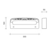 Immagine di Applique Design Moderno Rettangolare Bianco Led 22w 35 cm Aki Sforzin