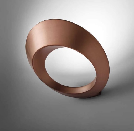 Immagine di Applique Design Cerchio Led 33w Alluminio Rame Olo Sforzin