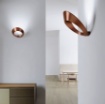 Immagine di Applique Design Cerchio Led 33w Alluminio Rame Olo Sforzin