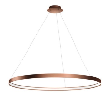 Immagine di Lampadario Cerchio Led 85w 3000k Anello Rame 109cm Per Salotto Sforzin
